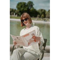 Ensemble à rayure en lin « Lino Verde »