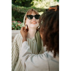 Ensemble à rayure en lin « Lino Verde »